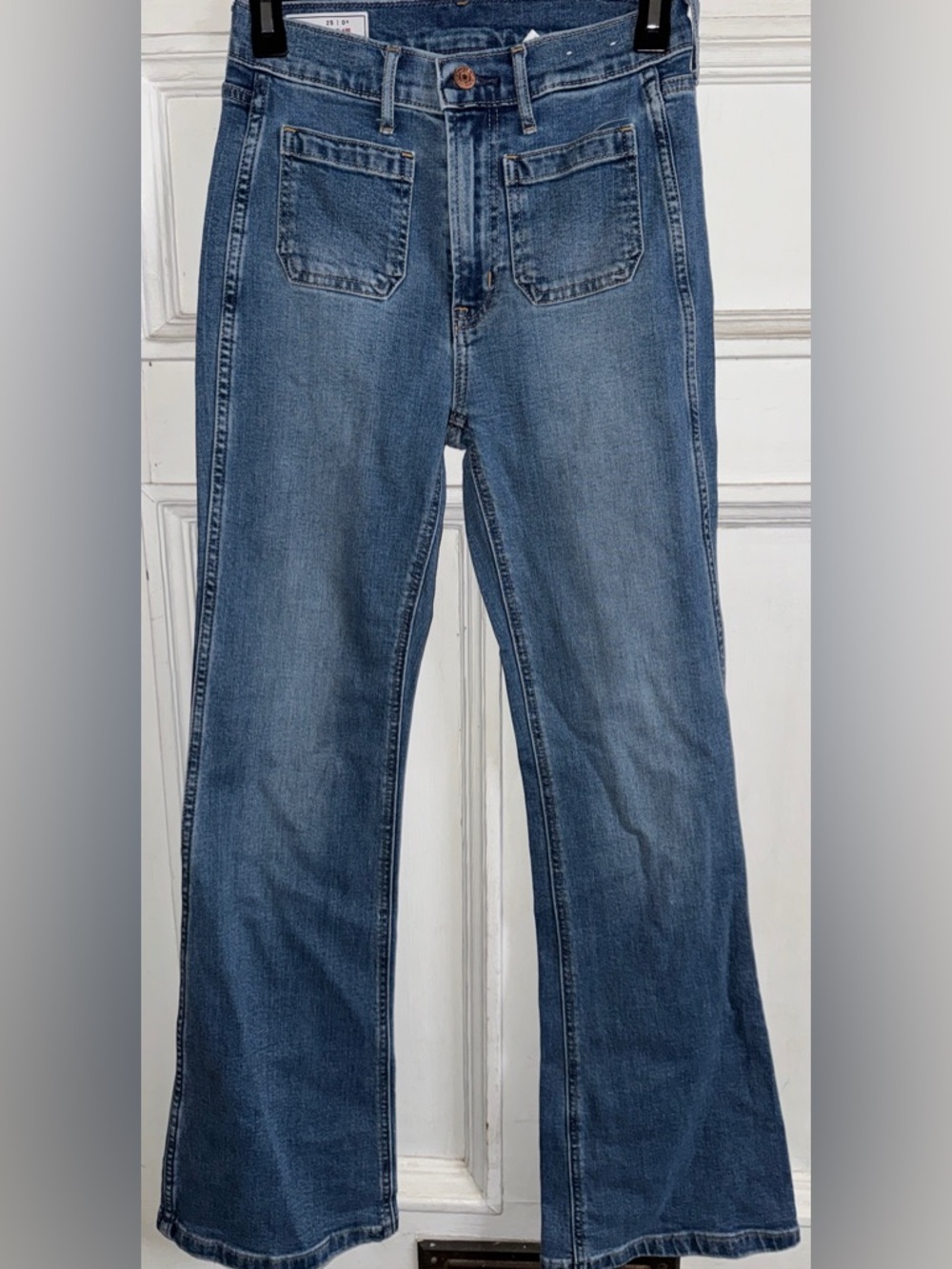 GAP Women's Blue High-Rise Flare Jeans